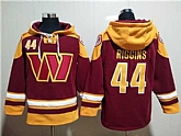 Washington Commanders #44 John Riggins Burgundy Lace-Up Pullover Hoodie,baseball caps,new era cap wholesale,wholesale hats